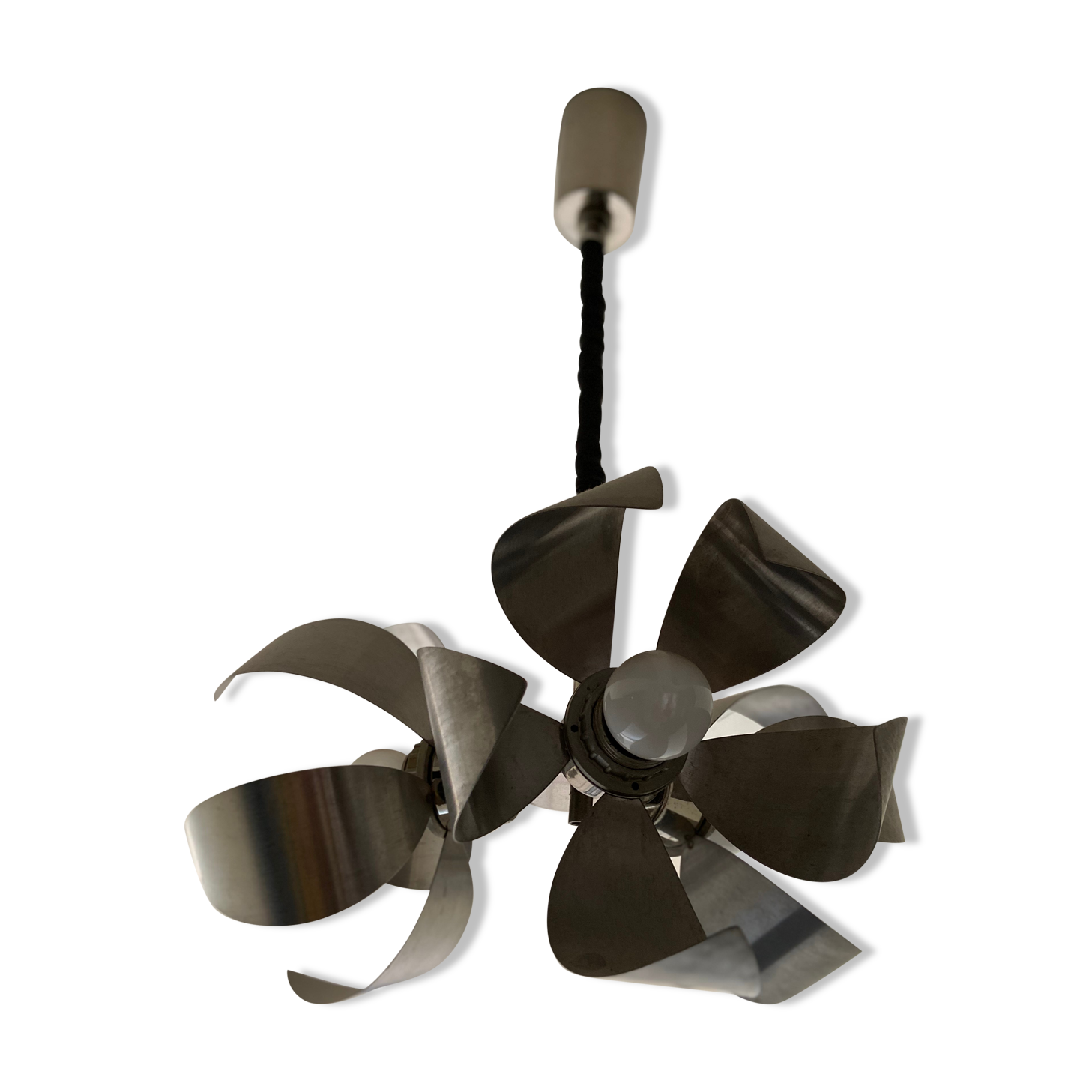 3-flower chrome chandelier