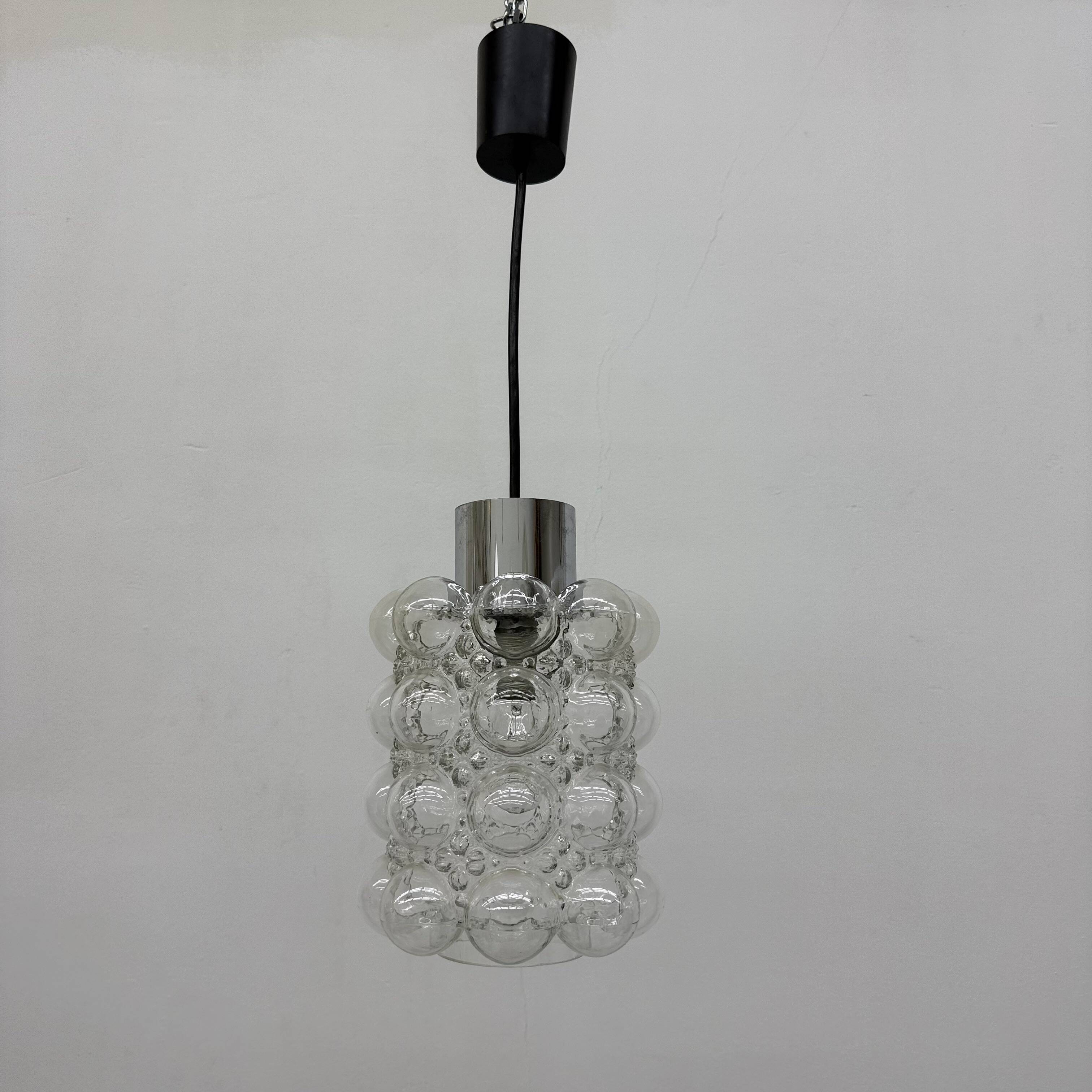 Large Bubble Glass Pendant by Helena Tynell for Limburg, Germany, 1970s