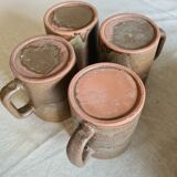 Set of 4 sandstone mugs