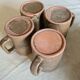 Set of 4 sandstone mugs