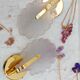 Pair of pink petal sconces