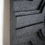 Wall sculpture, wood and black coating, late 1970s