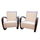 Pair of lounge armchairs h-269 by jindrich halabala for up zavody, 1930s