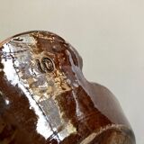 Country dish in glazed terracotta folk art early 20th