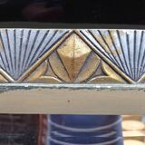 Gilded and silver art deco mirror 72x45cm