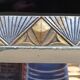 Gilded and silver art deco mirror 72x45cm