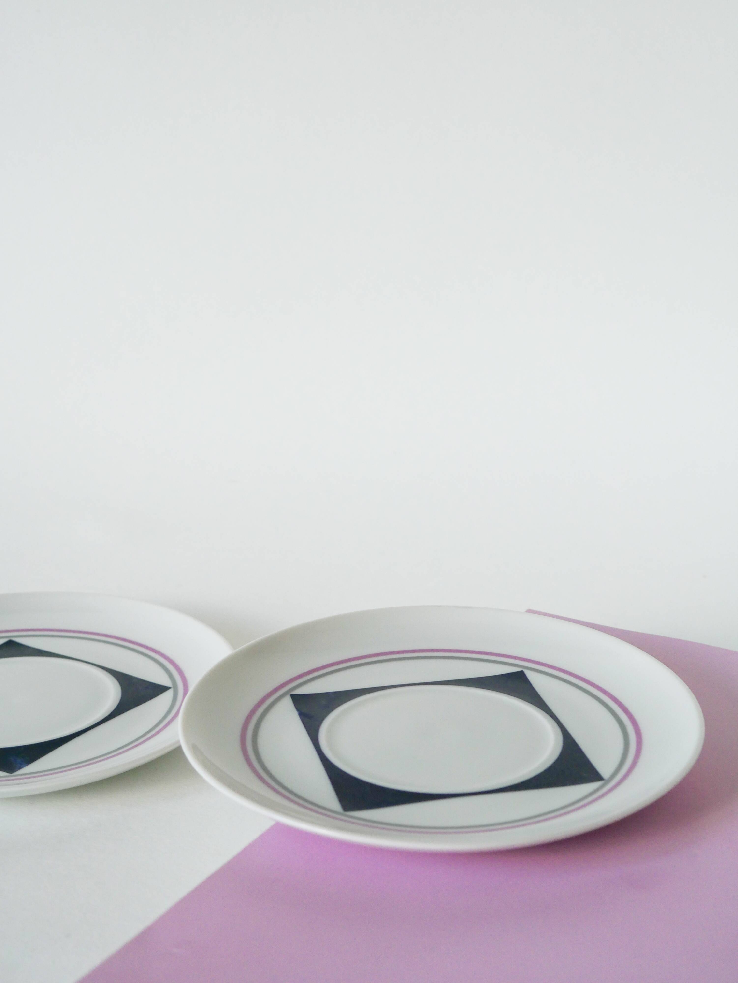 Set consisting of a teapot, sugar bowl and milk jug, Made in Germany, Colorful, Space Age, 1970