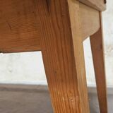 Grande table de ferme en sapin 1960