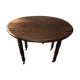 Round table old solid oak wheels 2 extensions folding sides