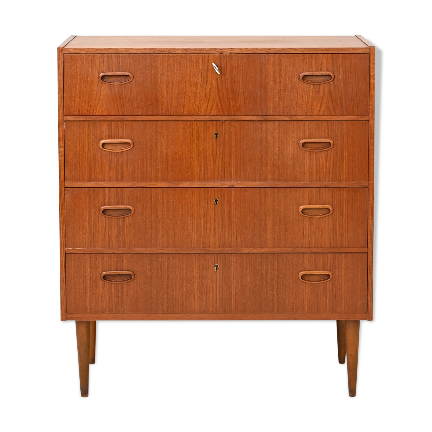 Modern antique chest of drawers with four drawers
