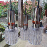 Raak waterfall suspension, Amsterdam, chrome and glass, 70s