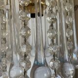 Murano glass and gold metal pendant light