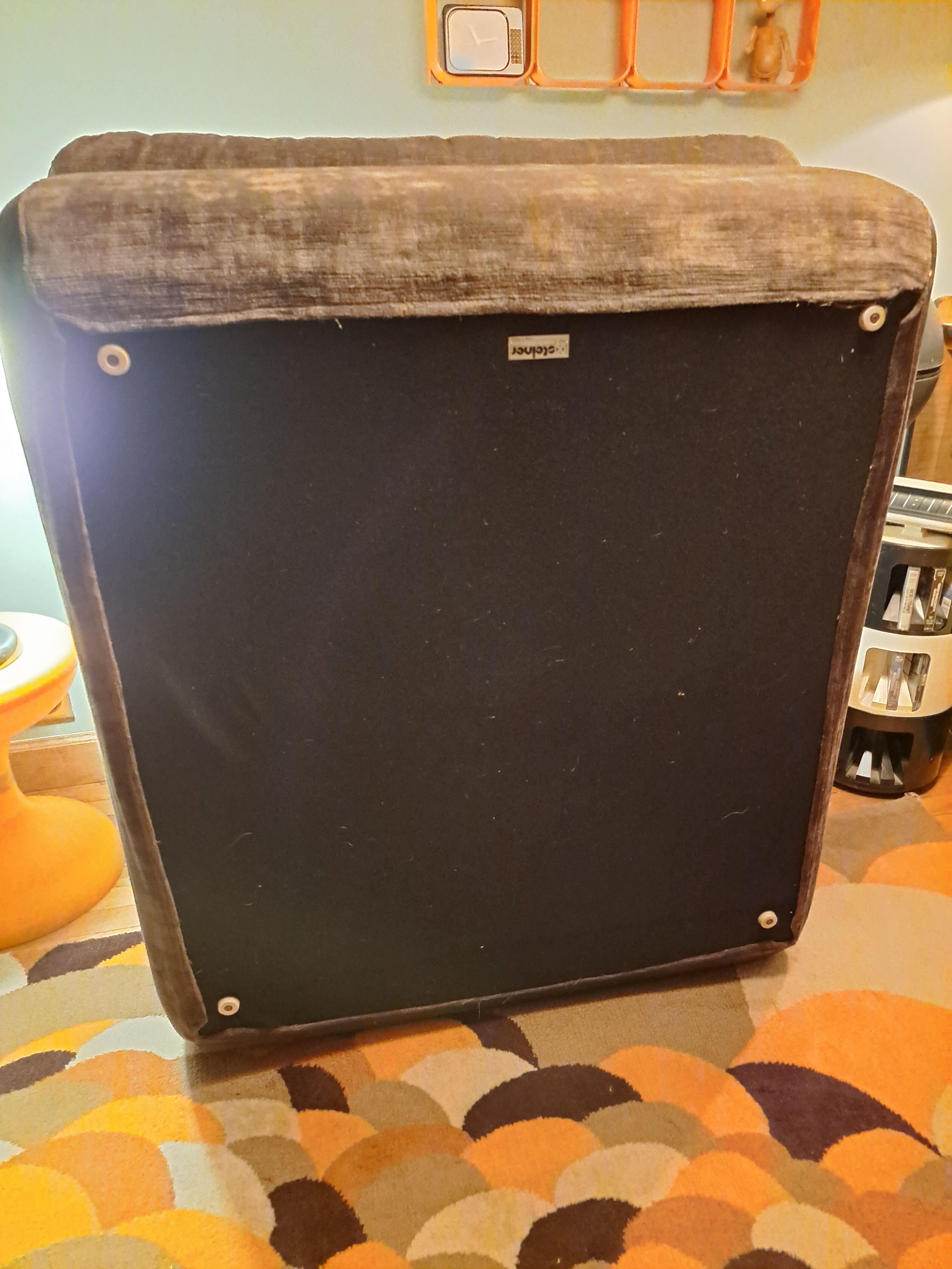 Steiner chair 1970 velvet ribbed brown