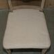 Pair of Swedish-style accent chairs in recycled pine with upholstered seats.