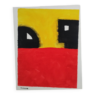 Signed abstract painting