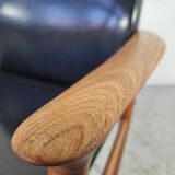 Teak and Skai office chair from Grete Jalk for Glostrup, 60s