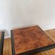 Duo de tables basses loupe d’orme vintage