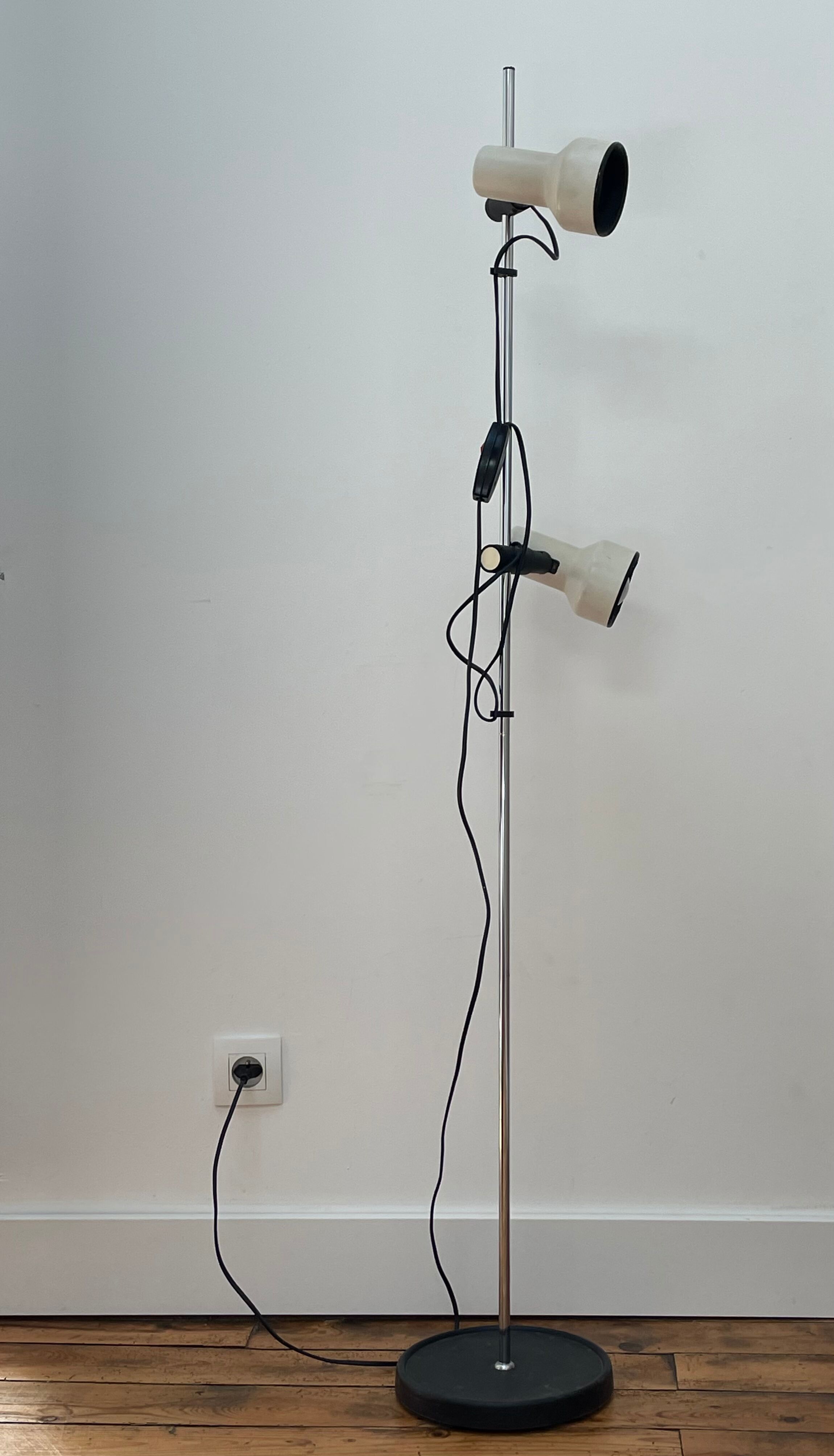 Two-light floor lamp published by Hustadt Leuchten, 1970s