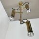 Unique 3-spot brass ceiling light koch and lowy style omi lighting germany, 1970