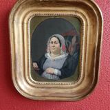Peinture du xixème, portrait de femme