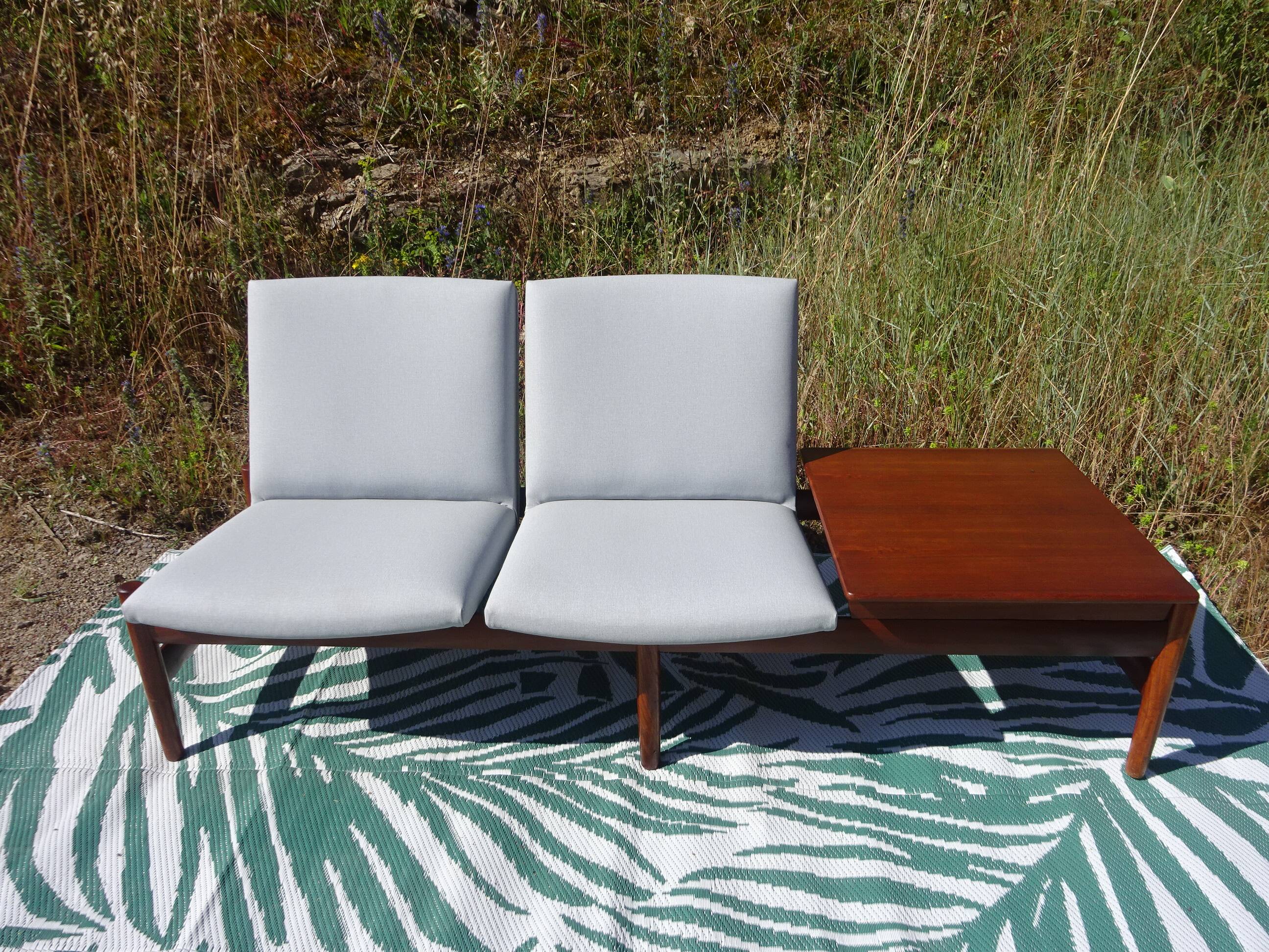 Modular vintage lounge set in teak signed by Karl SØrlie & SØnner.