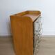 Etagère à épices en bois et tiroirs en verre, vintage français