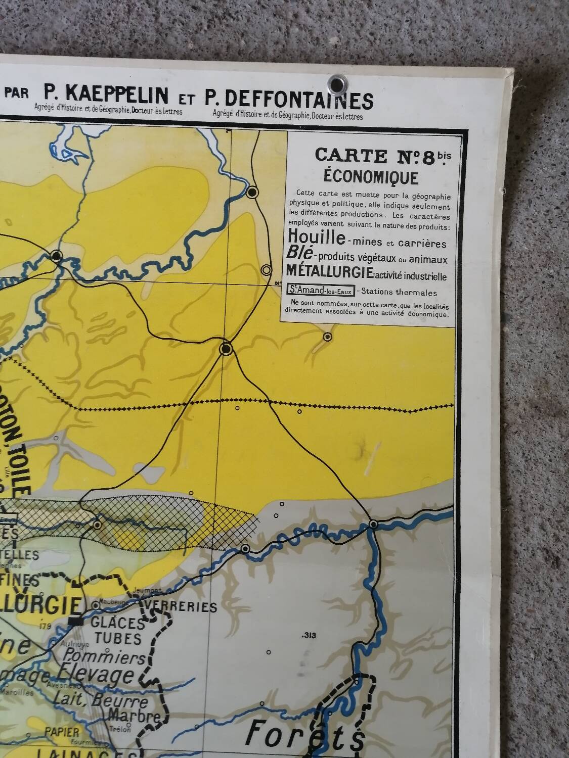 Old school map: France, Northern Plain Hatier Kaeppelin N°8.