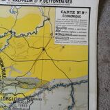Ancienne carte scolaire : France, plaine du Nord Hatier Kaeppelin N°8.