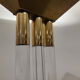 Vintage brass and lucite floor lamp, 1970s