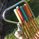 Croquet set in chrome metal and wood / 6 players / vintage 50-60 years