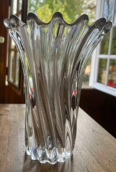 Vase corolle verre twisté style Pierre d'Avesn