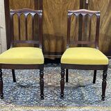 Paire de chaises françaises en acajou fin XIXème