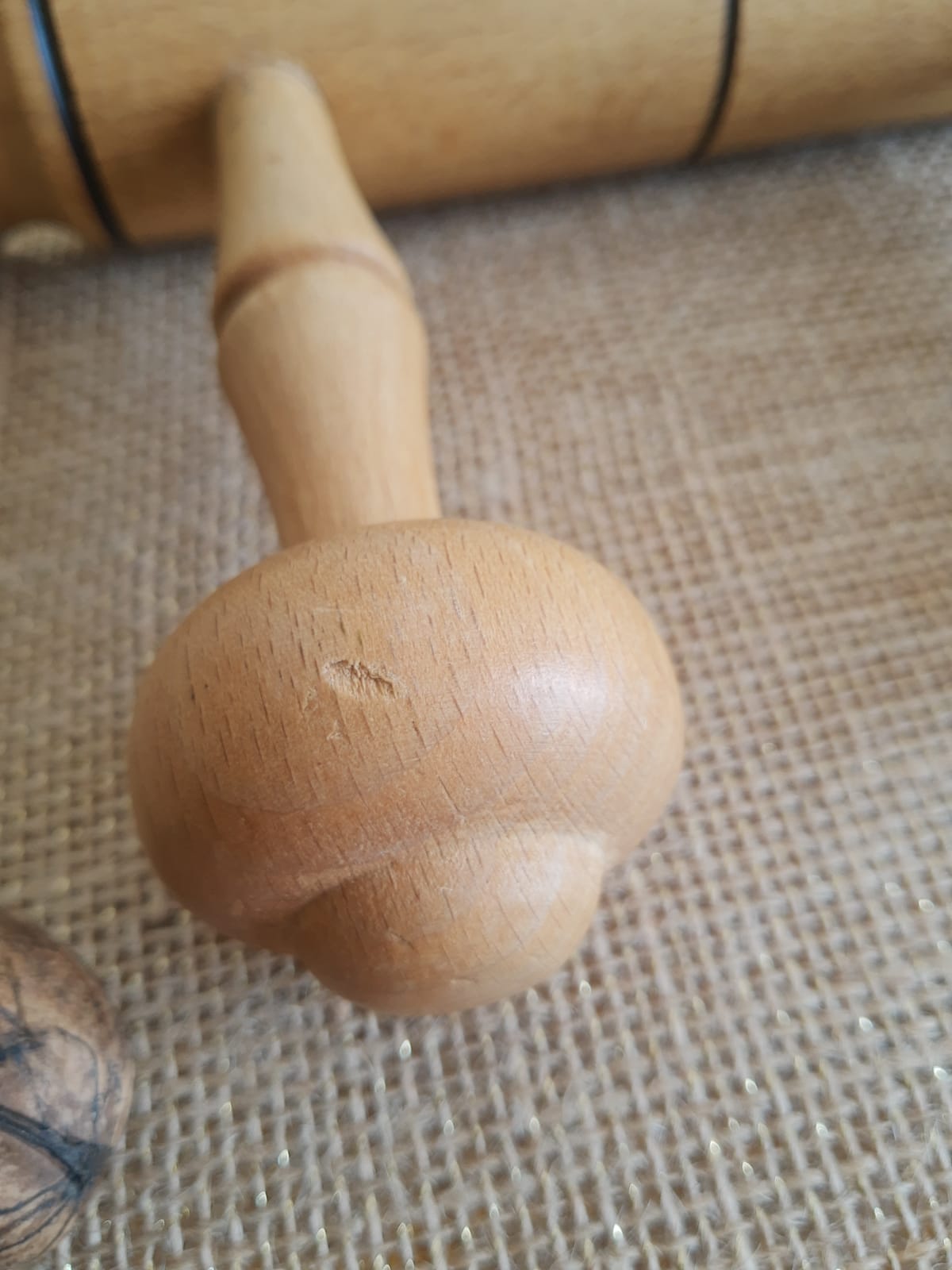 Coat rack 2 wooden hooks - vintage