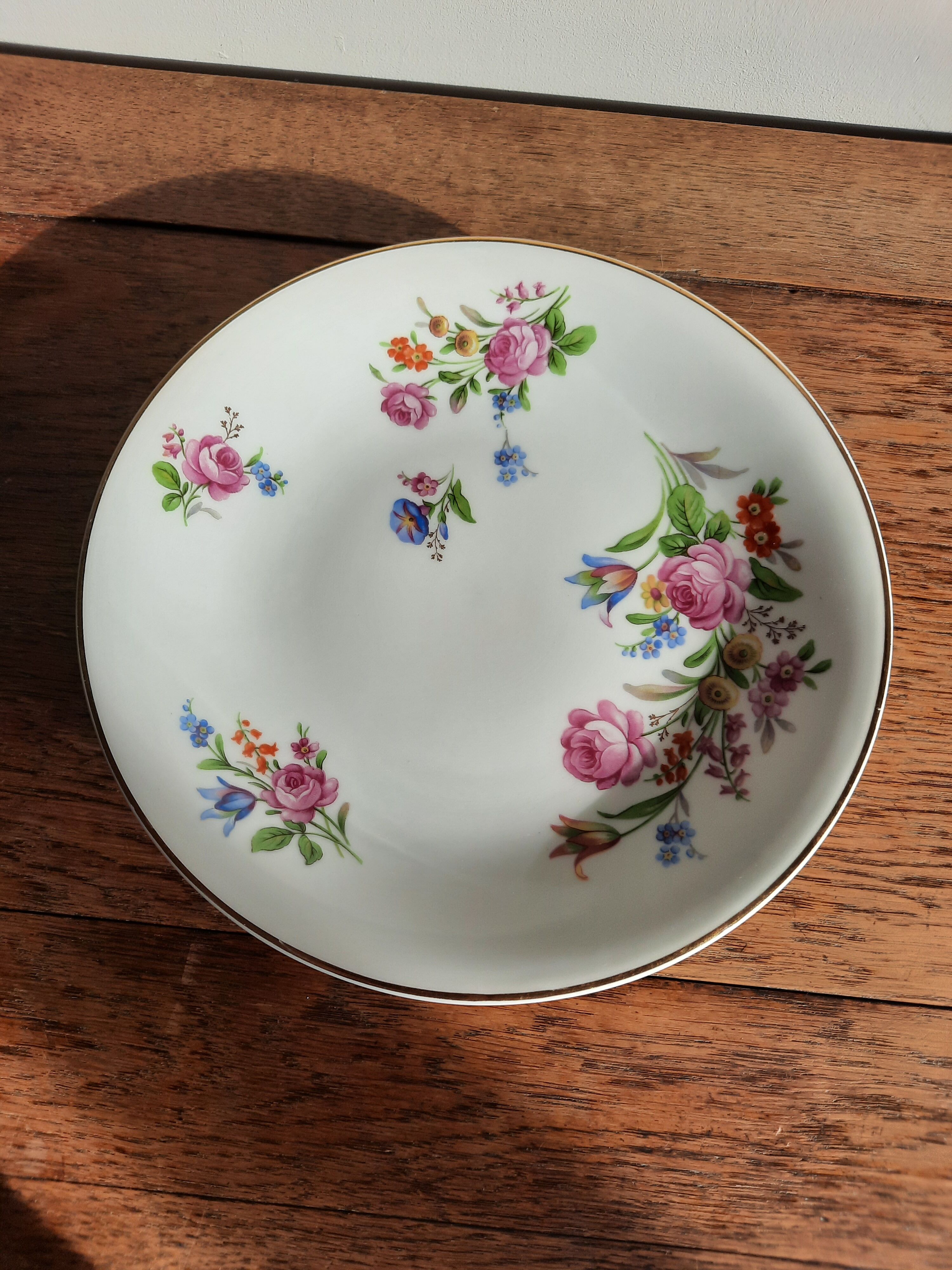 Coupe montée plate porcelaine de Limoges maison Raynaud