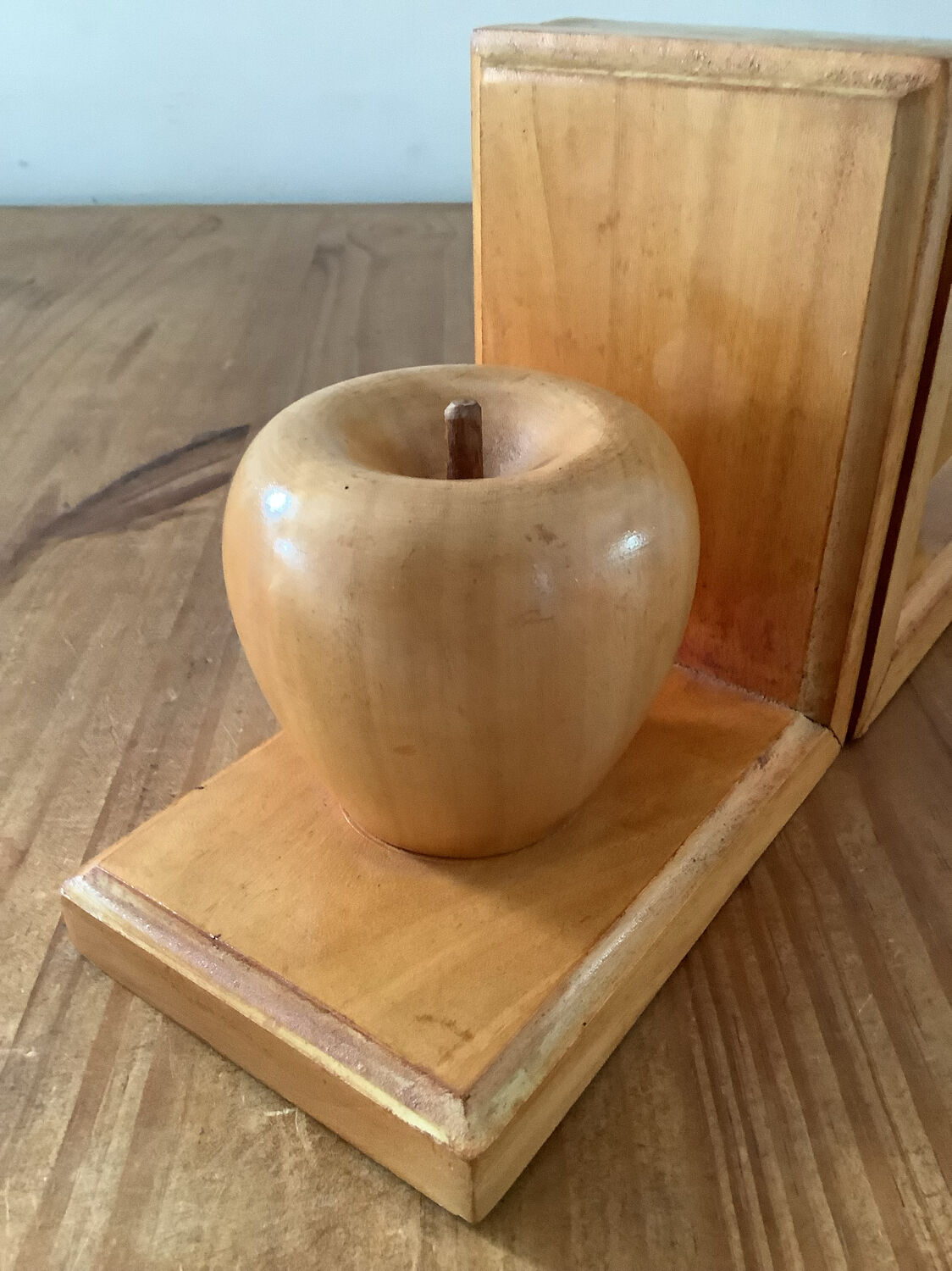 Pair of vintage wooden bookends