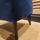 Tabouret d appoint en velours bleu