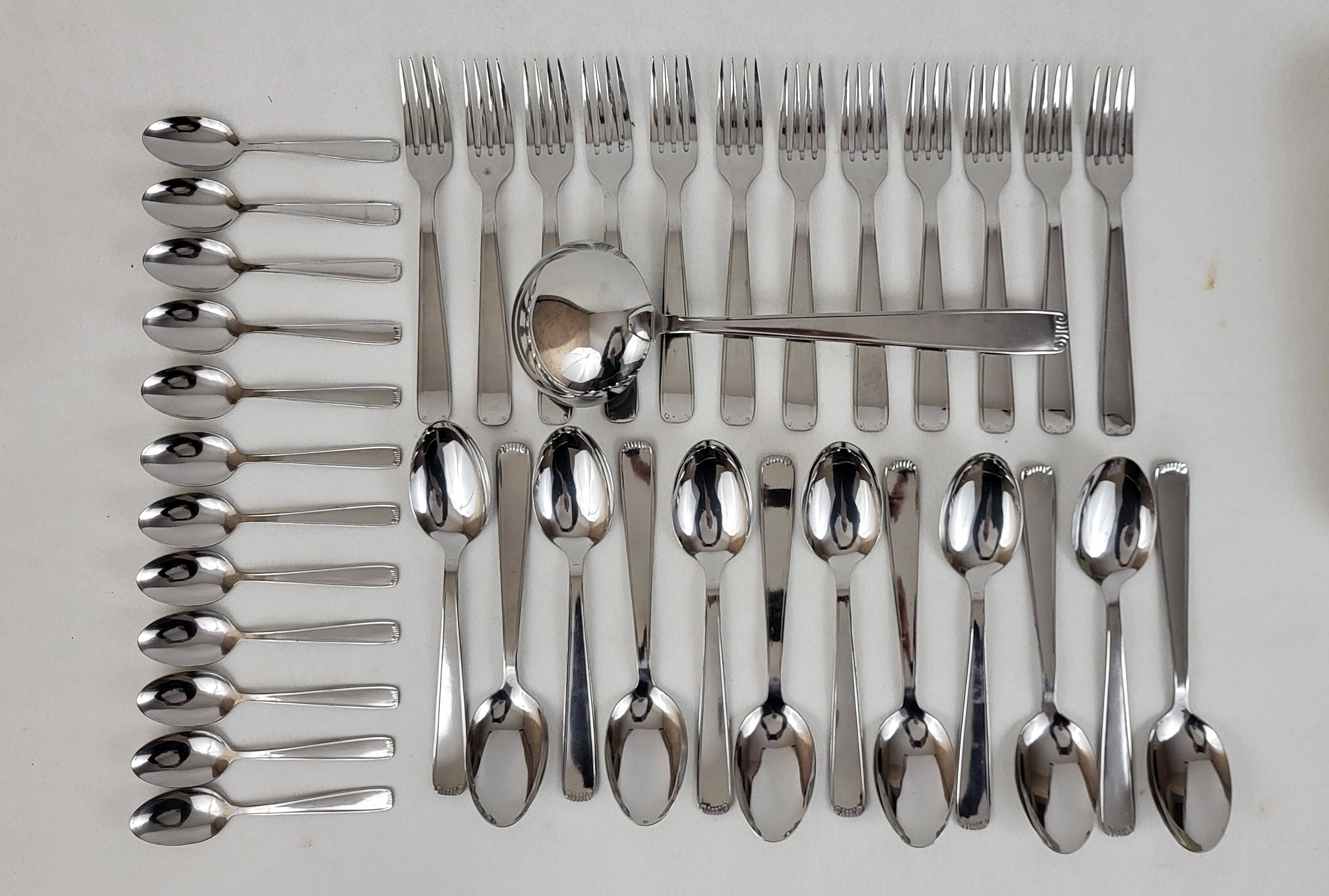 Stainless steel cutlery 37 pieces