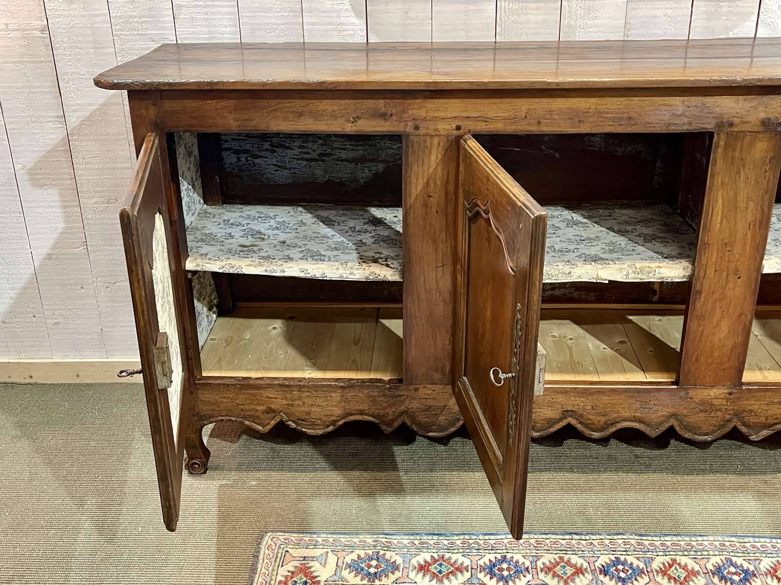 18th century Louis XV 3-door cherrywood sideboard