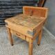 Vintage block butcher table beech kitchen island 74 x 81 cm