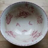 Saladier former earthenware butterflies Badonvilliers