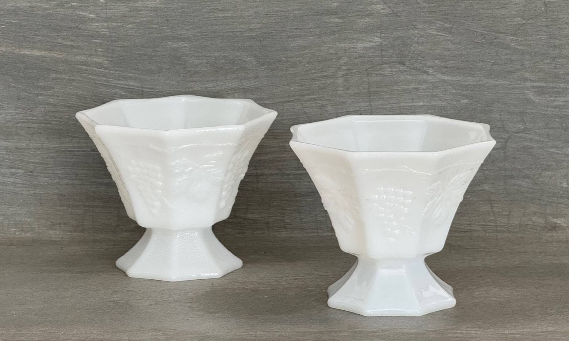 2 Opalines / Milk glass bowls