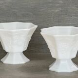 2 Opalines / Milk glass bowls