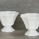 2 Opalines / Coupelles en verre de lait