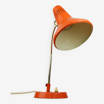 Adjustable Desk Lamp in Orange Painted Metal from TEP, 1970s