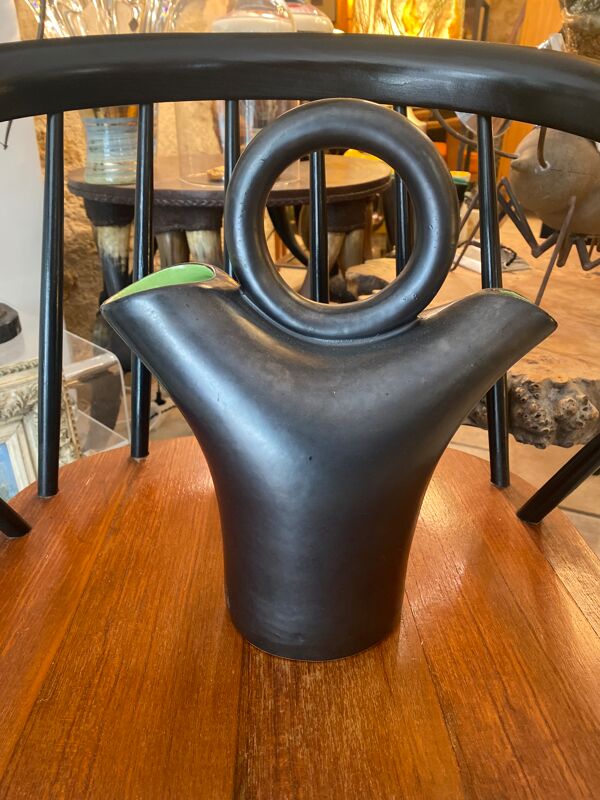 Vase céramique avec anse style Elchinger