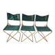 3 sièges pliable Lafuma vert vintage camping