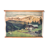 Affiche pédagogique montagne, 1929