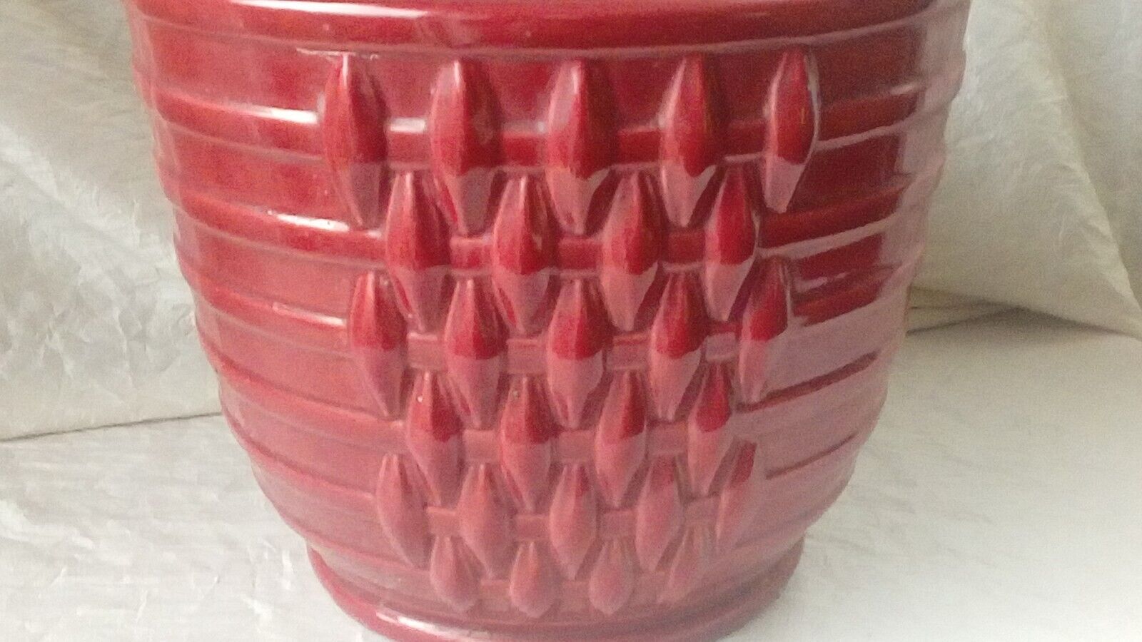 Tiled pot cover of St-Clement 1950s vintage