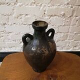 Ancien vase en terre cuite glaçuré