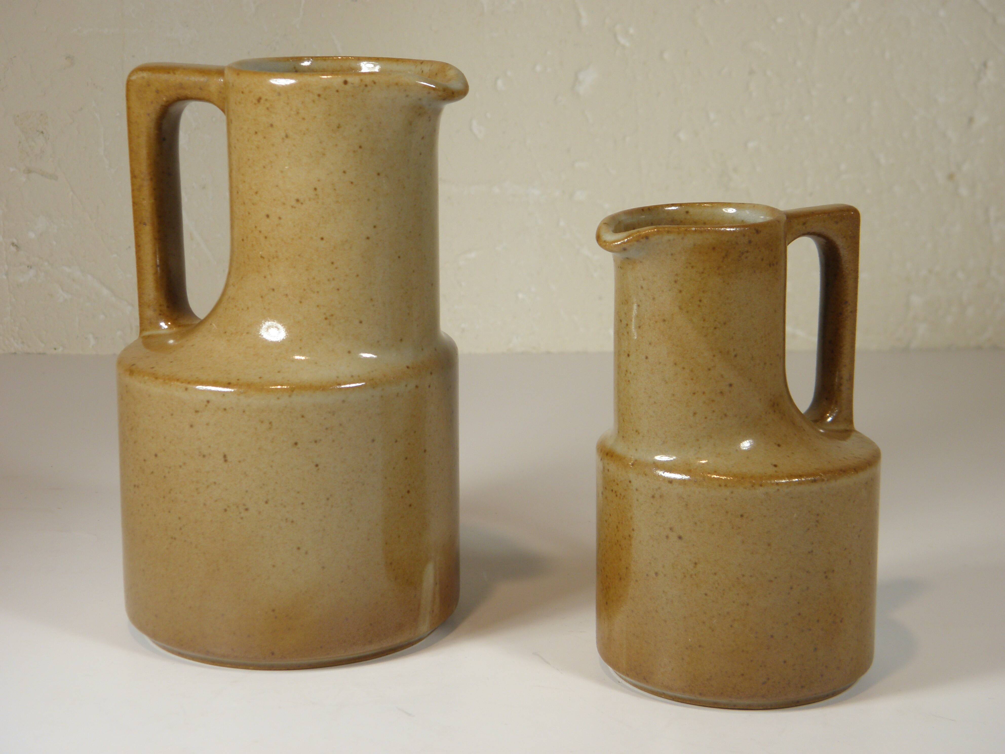 TWO STONEWARE jugs from Brenne